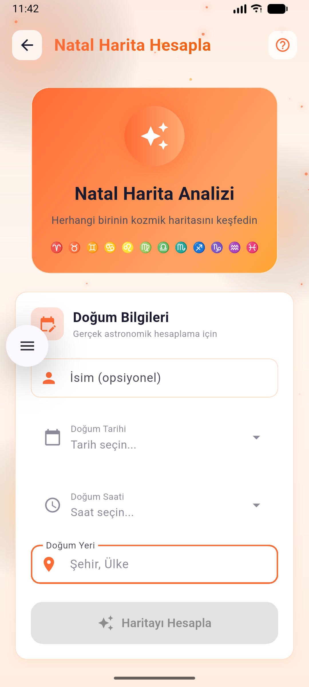 MIADA dogum haritasi ekrani