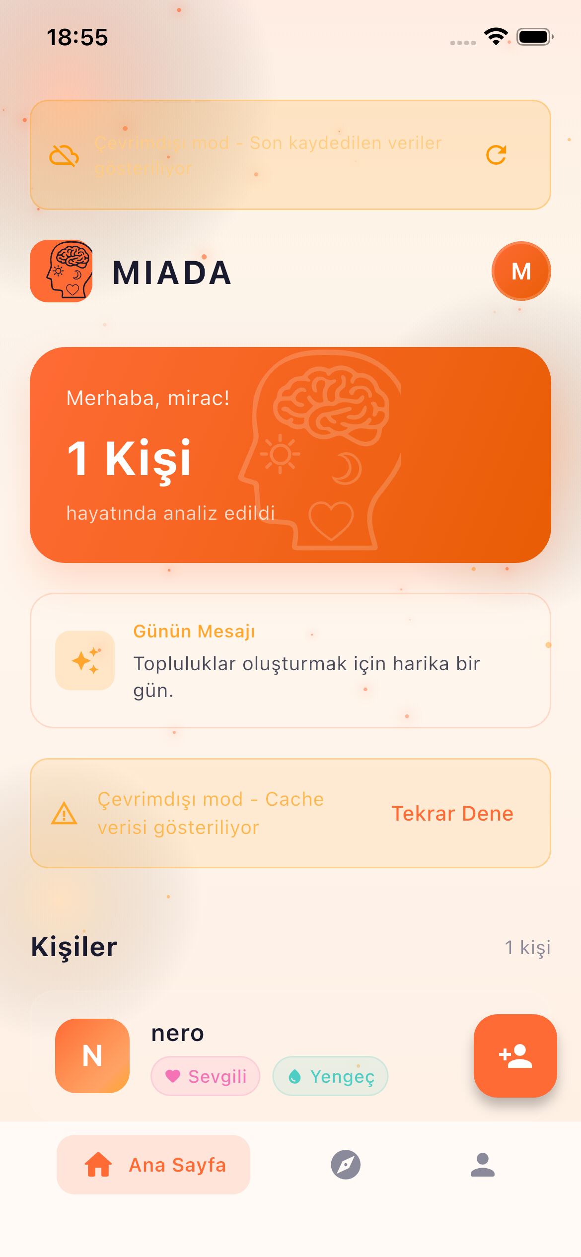 MIADA ana ekran goruntusu